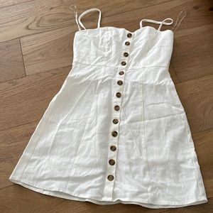 White linen dress
